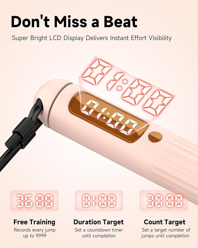 KINTHEA 2 in 1 Smart Jump Rope, APP Control & Data Record, Cordless Jumping Rope with Counter for Women, Men, All Age, Adjustable Skipping Rope for Cardio Fitness in Limited Home Space & Outdoor