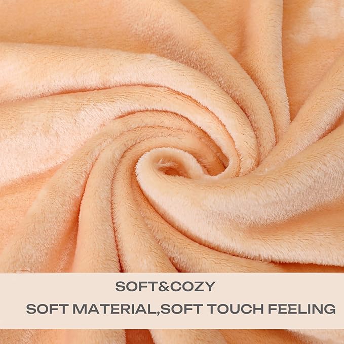 JIAHANNHA Fleece Blanket Twin Size Blush Pink 60 by 80 Inches Throw Blankets for Couch Sofa Bed 280GSM,Super Soft Cozy and Luxury Bed Blanket for All Season