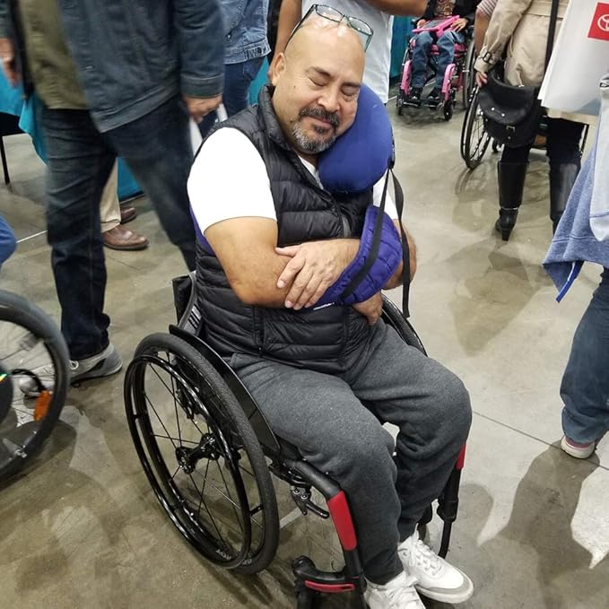 Travel Pillow - First Neck Pillow with an Arm-Sling! Supports The Head, Body, and Arms, Providing The Leaning Support. Perfect for Sleeping Upright (Black)