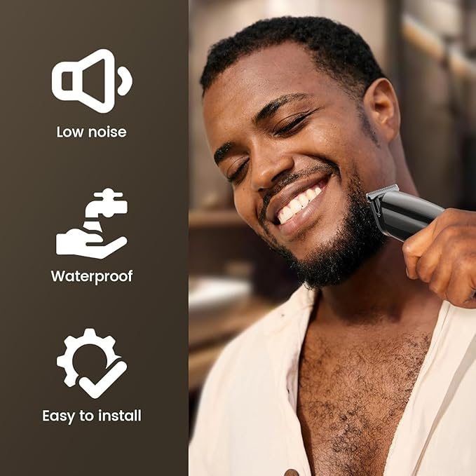 Beard Trimmer for Men: Professional Barber Hair Clippers - 16-in-1 Cordless Grooming Kit - Waterproof Electric Razor with Turbo Speed & Precision Blades