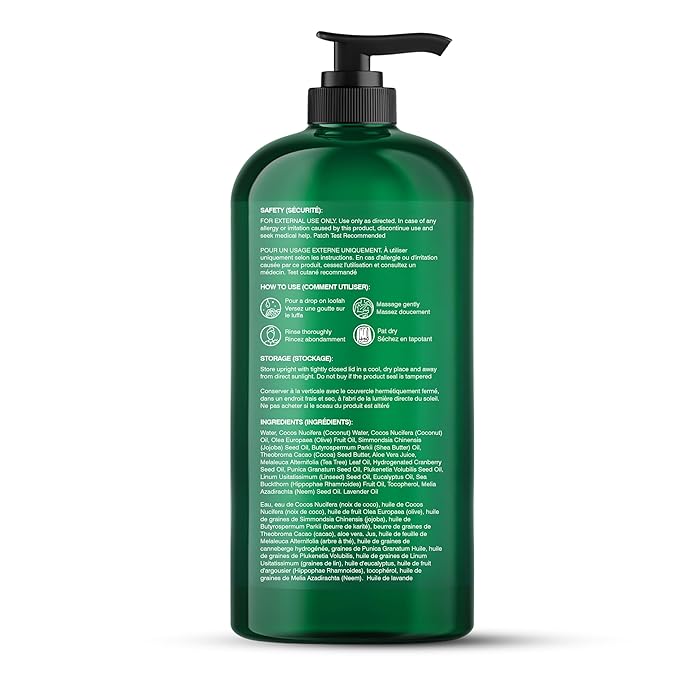 Botanic Hearth Eucalyptus & Tea Tree Body Wash | 16 Fl Oz | Helps Soothe Skin, Refreshing And Invigorating, Cleansing Shower Gel For Men And Women | Sulfate Free, Paraben Free