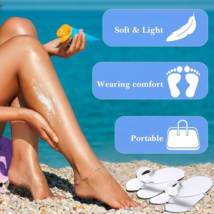 JaGely 90 Pairs Disposable Pedicure Slippers Bulk, Pedicure Flip Flops Disposable Anti Slip EVA Foam Spa Slippers Sandals for Guests Women Girls Kids Foot Bath Nail Salon Party Supplies