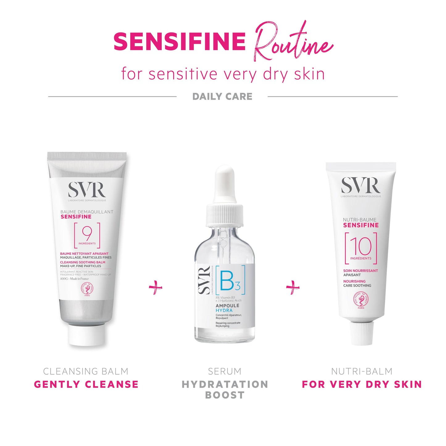 SVR Sensifine Nutri Balm Nourishing Rich Face Cream With Shea Butter & Squalene For Sensitive, Very Dry Skin. 24hr Soothing, Fragrance-free Moisturizer, 1.3 Fl.oz.