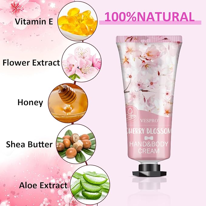 VESPRO 70 Pack Hand Cream Set For Women, Bridal Shower Favors, Thank You Gifts, Bulk Hand Lotion Travel Size for Dry Cracked Hands, Mini Hand Lotion for Bridal Shower Gifts and Birthday Gifts