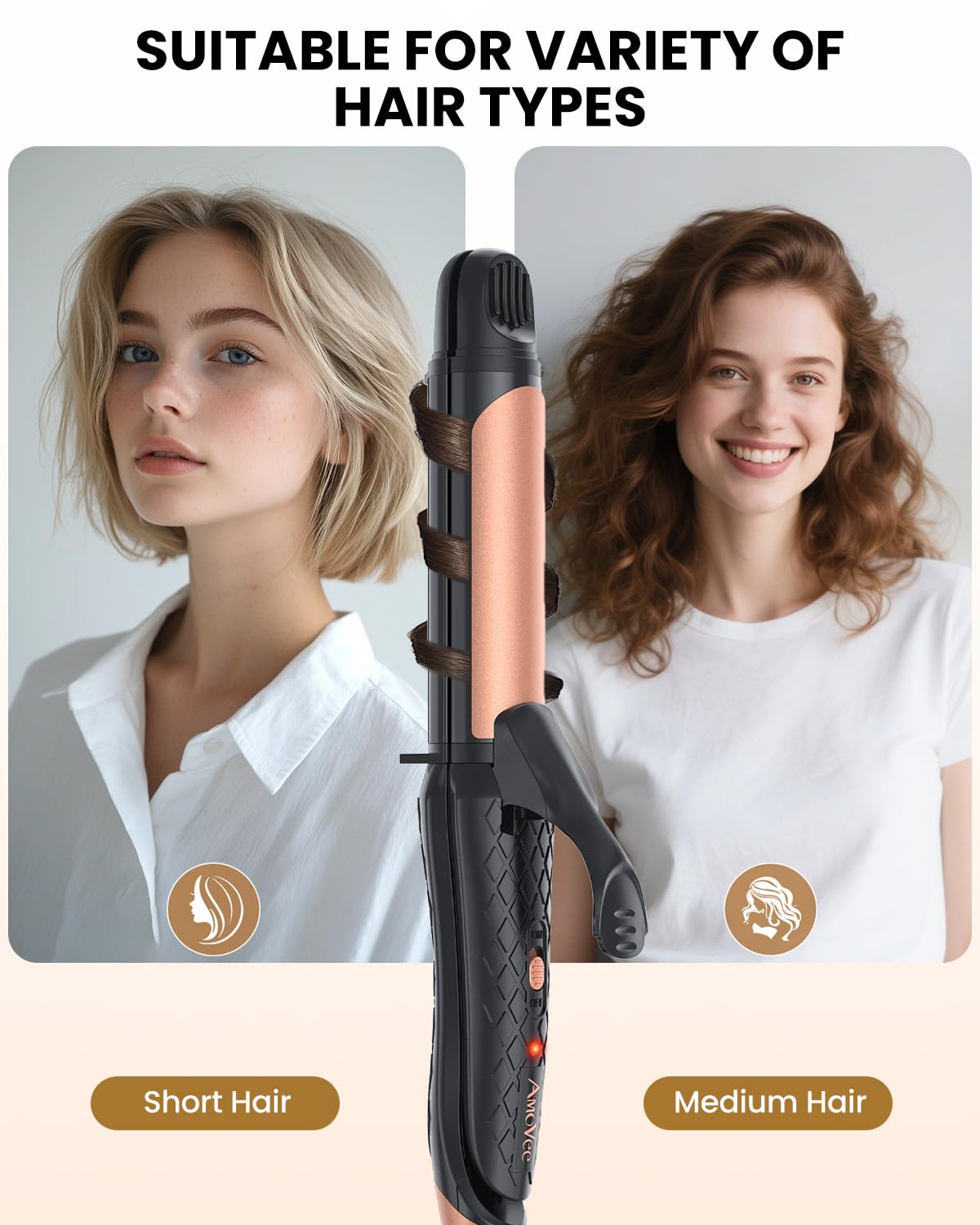 Dual Voltage Curling Iron 2-in-1 Curling Iron 1 Inch,(100V~240V) Dual Voltage Hair Straightener Travel CurlingIron European Flat Iron(Black)