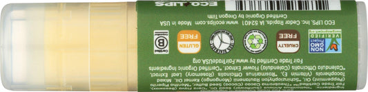 Eco Lips Organic Mongo Kiss Peppermint Lip Balm, USDA Certified Organic, 0.25 Ounce (Pack of 15)