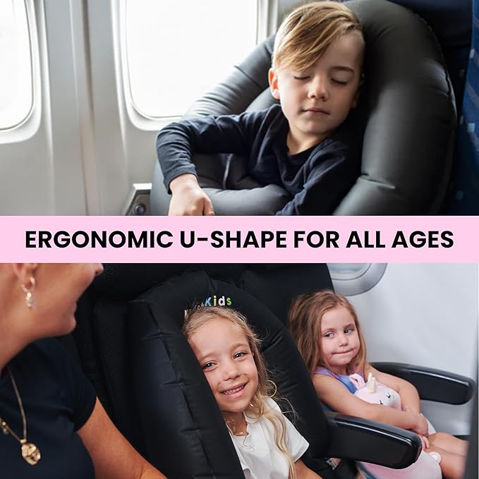 Premium Kooshy Kloud - Hand-Pumped Travel Pillow Nest - Inflatable Travel Pillow - Infant Kids Travel Cuddle Bed - Adult Back Support - Sleep on Planes - Approved All Airlines