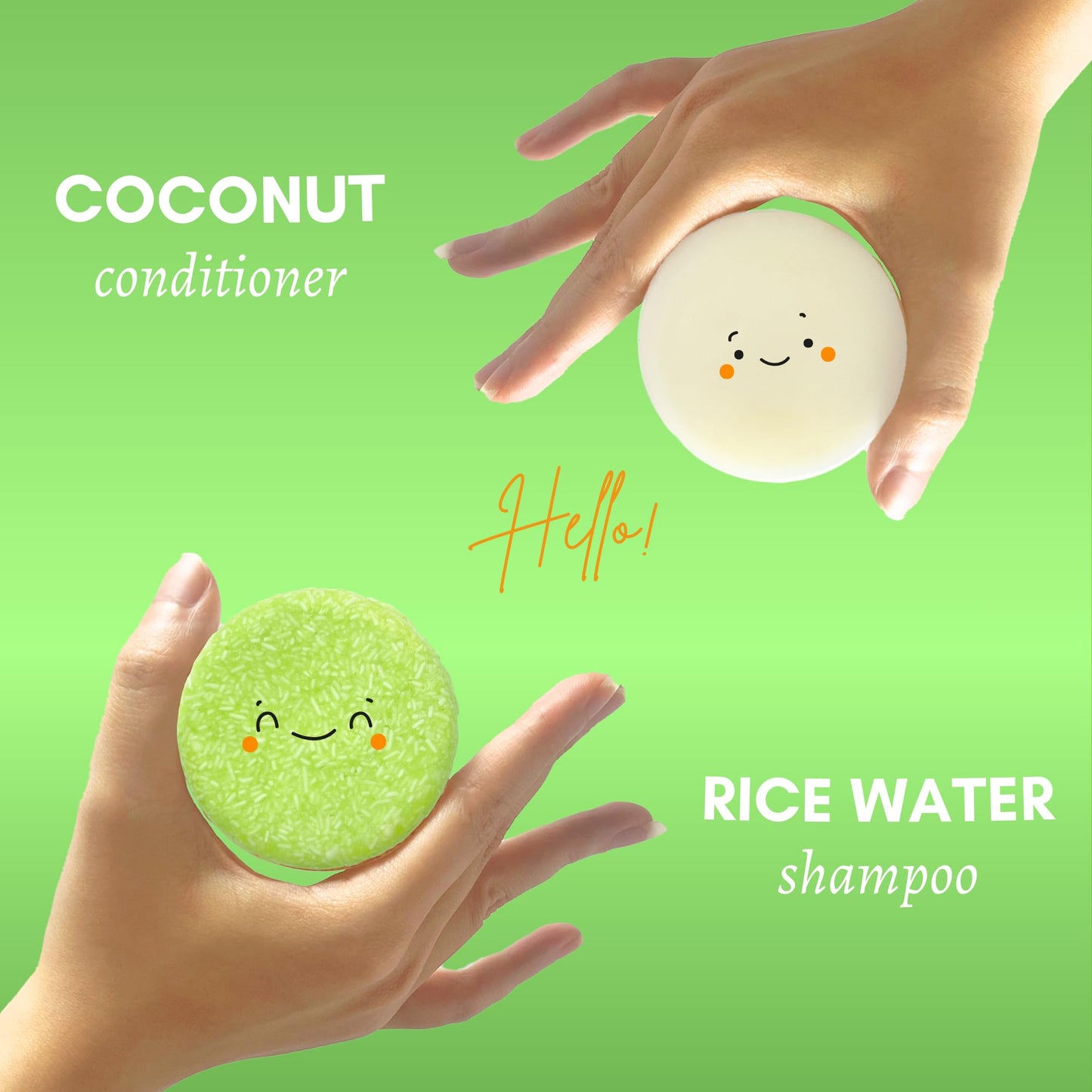Muun Rice Water Shampoo and Conditioner Bar Pack 3 - Hair Growth, Thickening, Strengthening, Anti Hair Loss, Volumize & pH Balanced - Sulfate & Silicone Free For All Hair Type