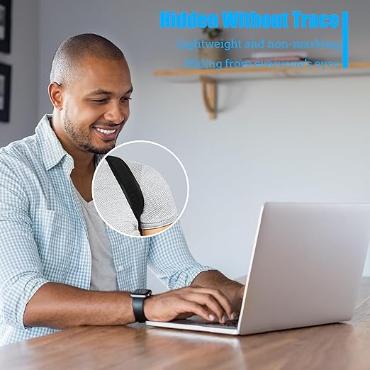 Back Brace Posture Corrector for Men and Women - Invisible & Mesh Breathable Upper Back Brace - Adjustable Back Straightener - Relieve Shoulder, Neck & Back Pain, L(38-48inch) 1PCS