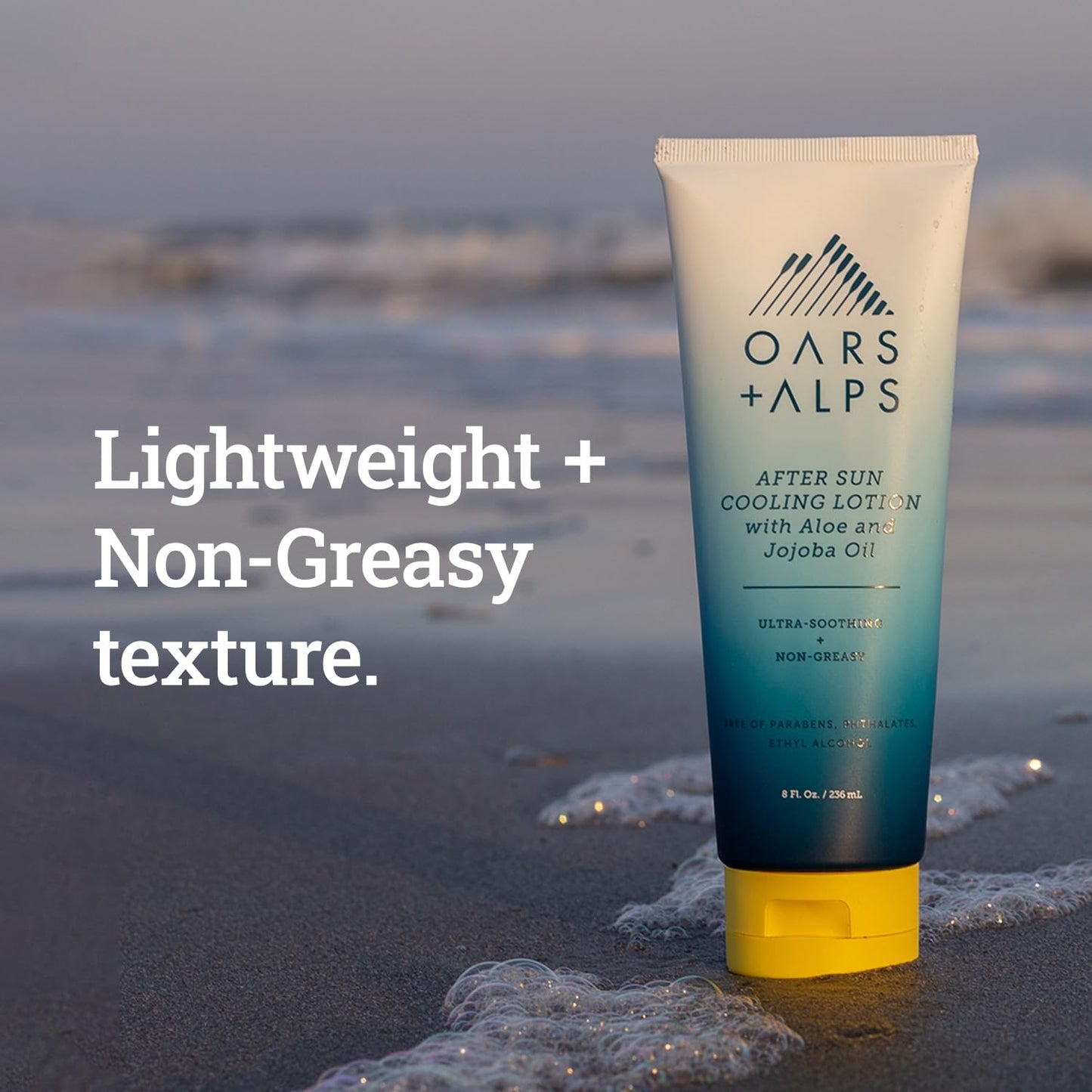 Oars + Alps After Sun Cooling Lotion, Includes Aloe Vera and Cucumber Extract for Sunburn Relief, Fresh Cut Aloe Scent, 8 Fl Oz