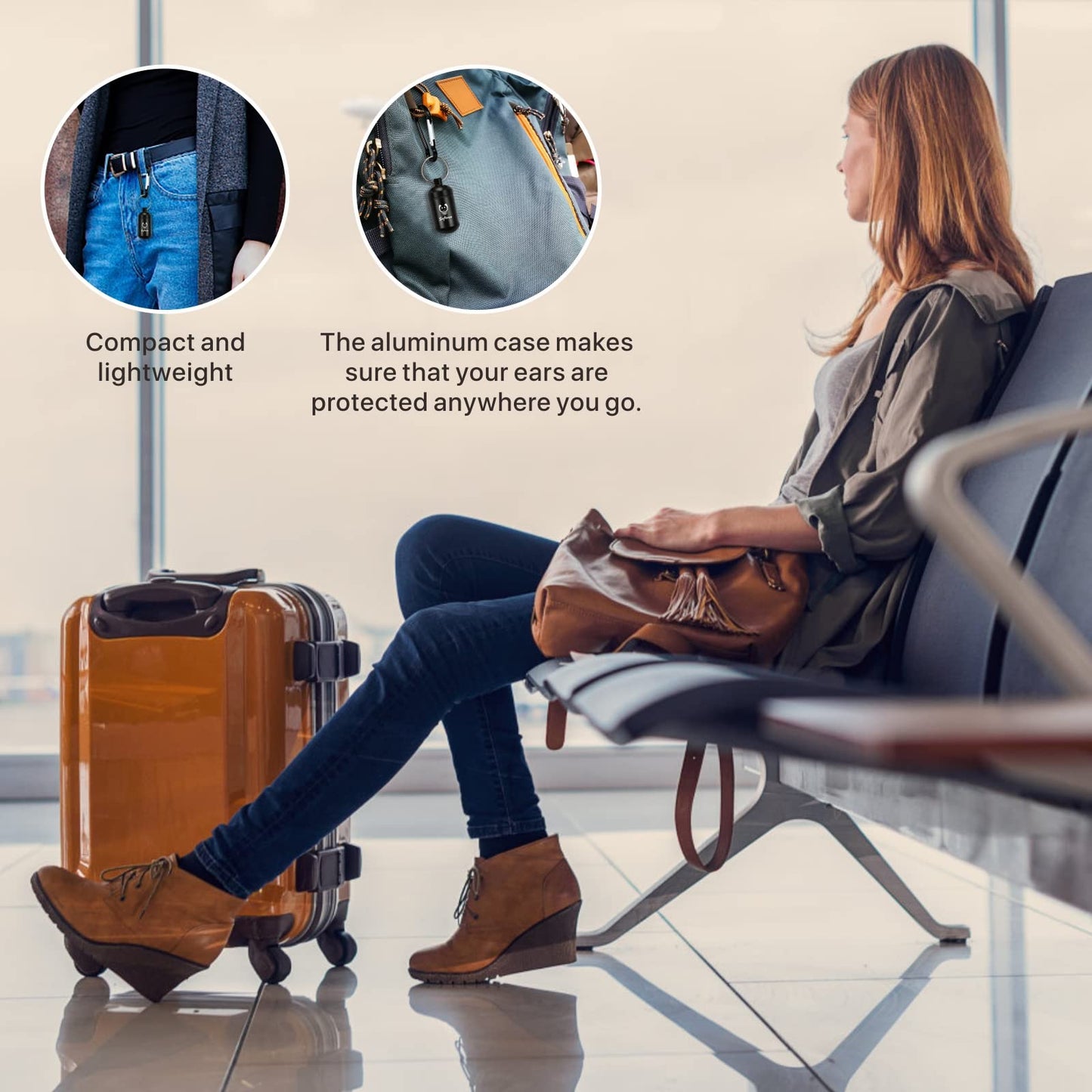 Softvox Airplane Ear Plugs Pressure Relief Earplugs 2 Pairs, Prevent Ear-Pain & Reduce Noise 25dB - Flight Essentials, Reusable Soft Plane Earbuds for Adult/Kids 12+, Travel Ear Protection Air Plugs