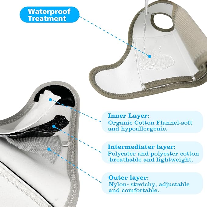 Castor Oil Pack Wrap for Knee and Ankle 2 Pc Pain Relief Wrap Organic Cotton Comfort Flannel Castor Oil Compress Wrap with Storage Bag Reusable Adjustable Strap Universal Fit (Khaki)