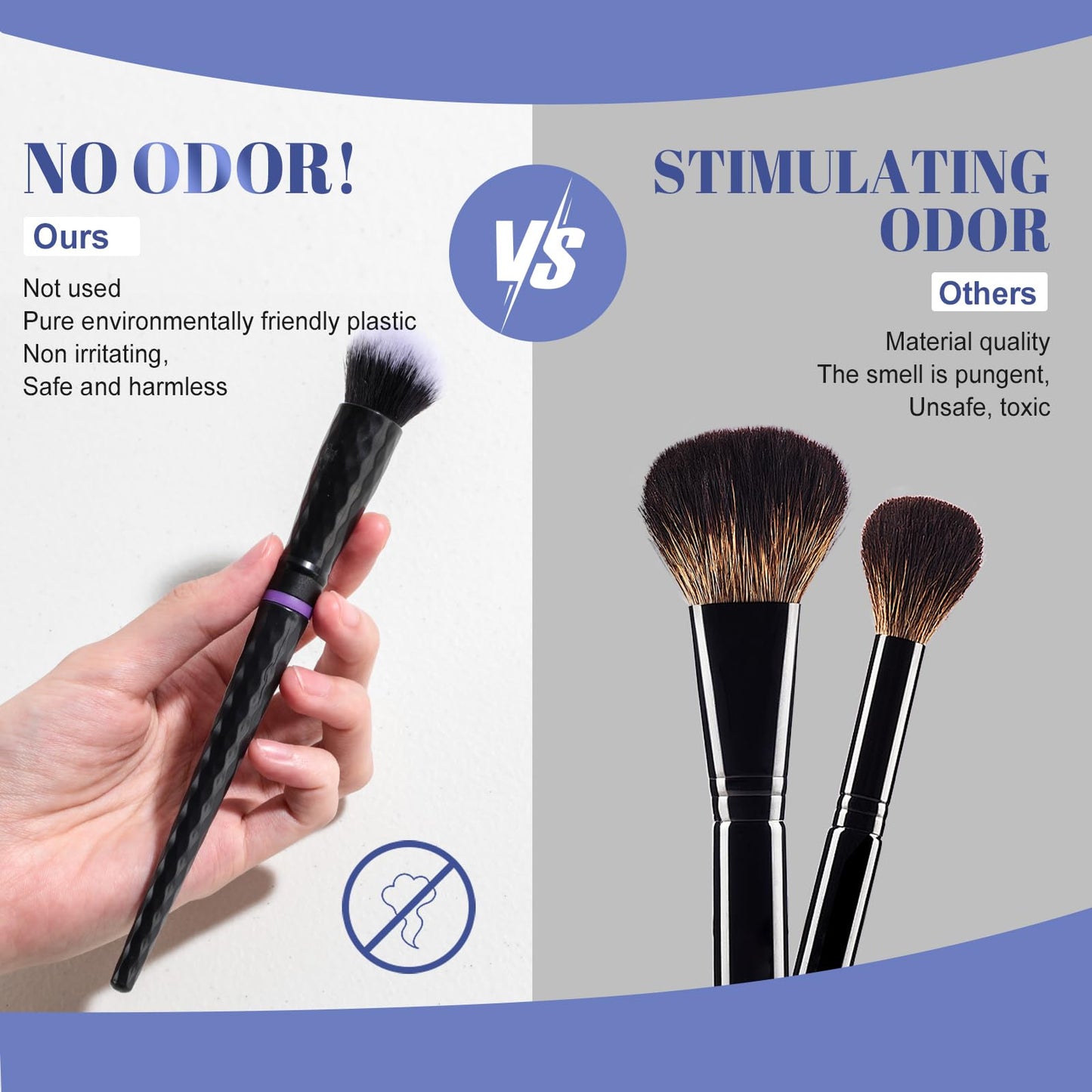 BS-MALL Travel Makeup Brushes – Professional and Durable 16-piece Set Detachable Rotating Handles, Eco-Friendly Design, Comes with Storage Barrel(Black case)