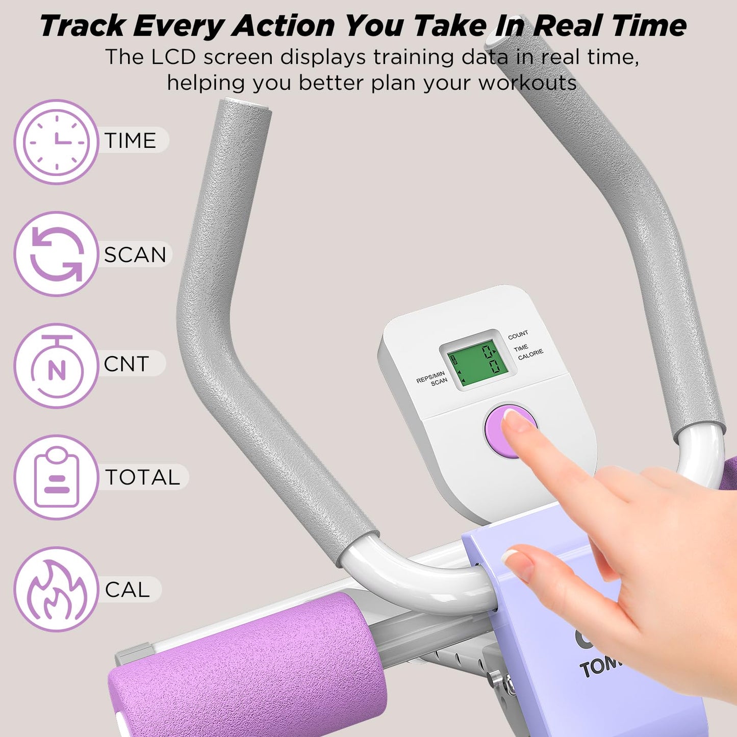 Ab Machine, Adjustable Ab Workout Equipment, Ab ＆ Sit Up Machine for Stomach Workout,Foldable Abdominal Trainer With Knee Protection Full Body Workout for Home Gym 440 LBS