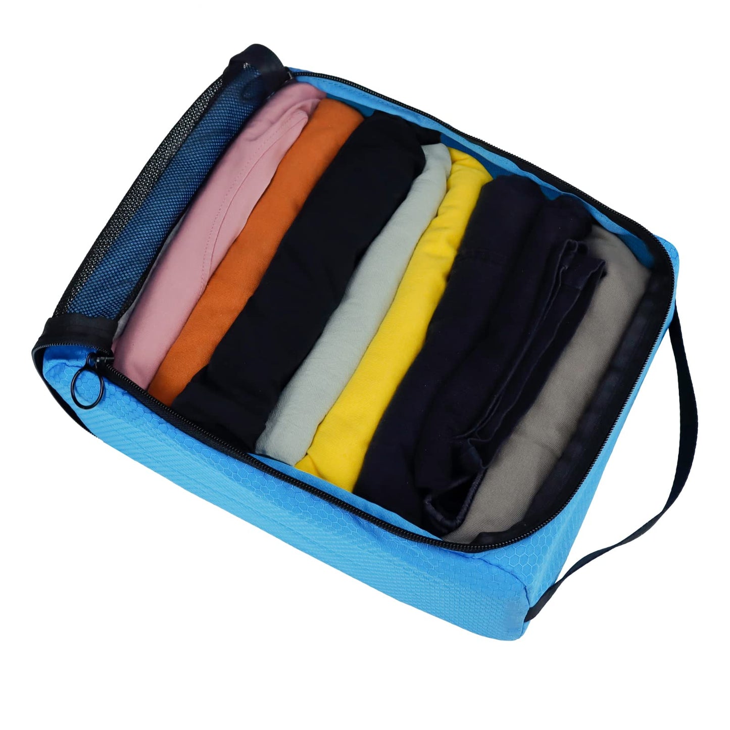 4-PACK Blue Organizer Cubes - Pack Luggage, Suitcase and Carry On Cubes