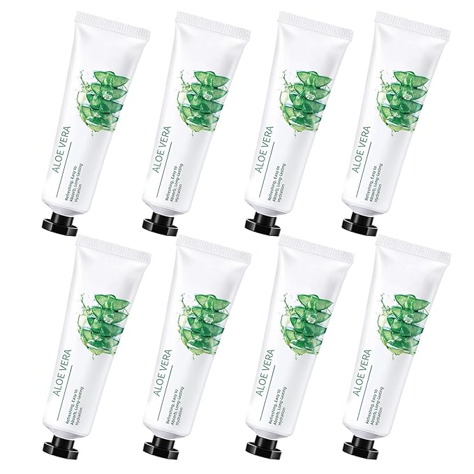 8PCS Aloe Vera Gel for Face & Body,Hydrating Travel Size Pure Aloe Vera Gel Face Moisturizer for All Skin Type,No-sticky Long Lasting Refreshing Moisturizing Fast Absorbing Aloe Cream Gel,1.05 oz(F)