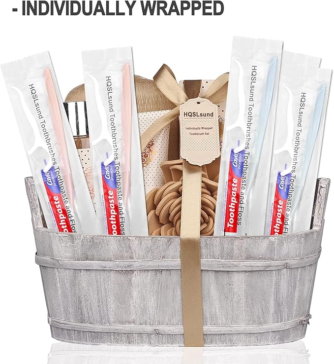 200pcs Disposable Toothbrushes with Toothpaste Floss Individually Wrapped, 2 Color Disposable Toothbrush, 10g Toothpaste, Floss Pick, Bulk Toothbrush Kit for Homeless,Airbnb,Hotel