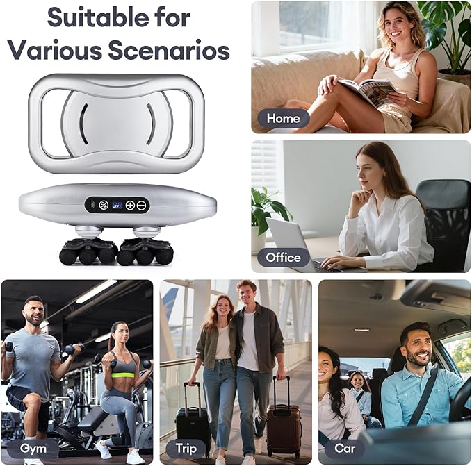 30 Head Massage Gun Set, Massage Gun Deep Tissue Portable with 9 Levels and 9 Modes, Massager for Legs, Waist, Neck, Back, Buttocks Muscles, Gifts for Women, Men, Mom, and Dad