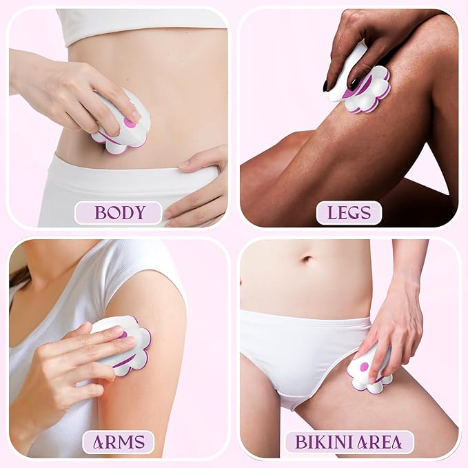 7D Electric Razor for Women: Full-Body Shaver for Legs & Face – Waterproof Wet/Dry Use with LED Light & Travel Cover – Smooth Close Bikini Shaver (Pink)