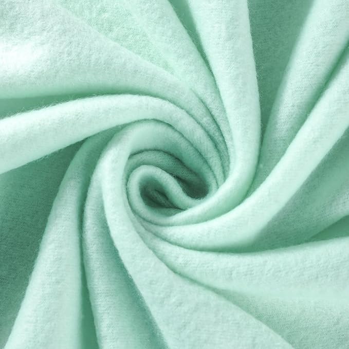 CAI TENG Fleece Throw Blankets Blanket Lightweight Warm Soft Cozy Kids Pet-Friendly Bulk Fleece Blanket Solid for Home, Bed, Sofa, Dorm, Office, Gifts, Outdoor Mint 6 Pack 50 x 60 inch