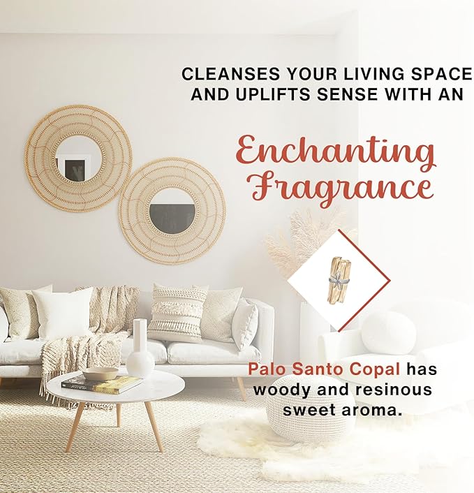 Sacred Elements Palo Santo & Copal Incense Sticks – 12 Pack | Natural Holy Palo Santo for Cleansing, Meditation, Smudging & Aromatherapy | Premium Copal Resin Blend | Long-Lasting Fragrance