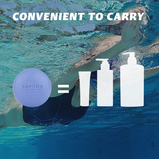 SAPHUS 3-in-1 Shampoo Bars for Hair, Body, Face & Beard | Acidified Bar Soap Moisturizing & Cleansing Bar for Men, Women, Kids | pH Balanced, Sulfate-Free, 1 Pack