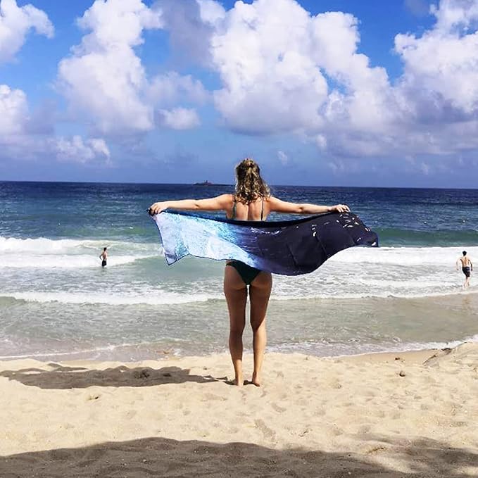 4Monster Microfiber Beach Towel Quick Dry,Super Absorbent Lightweight Travel Towel for Swimmers, Sand Free Camping Towel, Beach Towels for Pool,Swim,Water Sports,Yoga