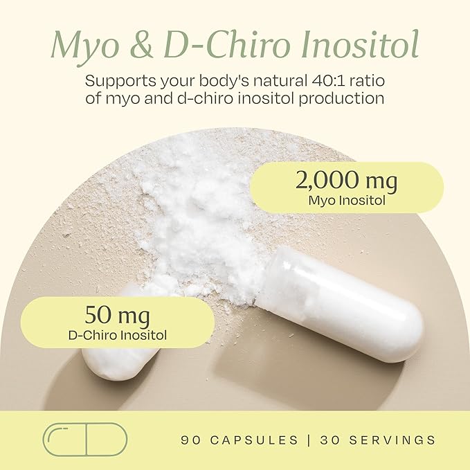 BOND Inositol Capsules: Myo & D-Chiro Inositol, Ovarian & Menstrual Support, Hormone Balance for Women, 40:1 Ratio, 90 Vegan Capsules