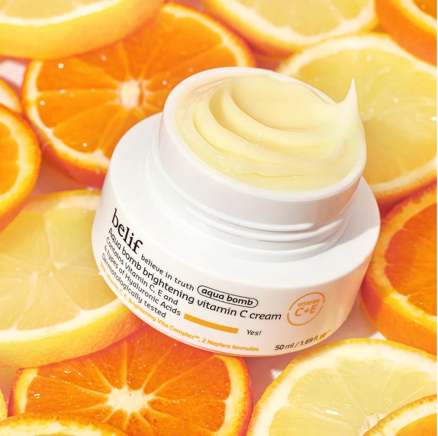 belif Aqua Bomb Vitamin C Face Cream Moisturizer, Infused with Hyaluronic Acid, Vitamin C & Vitamin E, Intense Hydration, For All Skin Types, Korean Skin Care