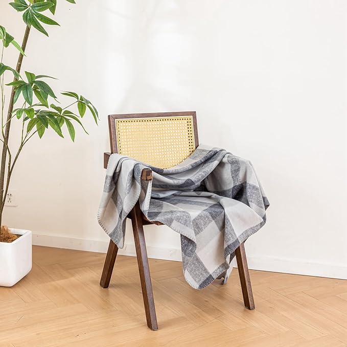 CAI TENG Fleece Blankets Bulk Blankets 6 Pack Lightweight Warm Soft Cozy Kids Blanket 50 x 60 in Pet-Friendly Fleece Fabric Small Blanket Solid for Home, Bed, Sofa, Office, Gifts, Outdoor Plaid Grey