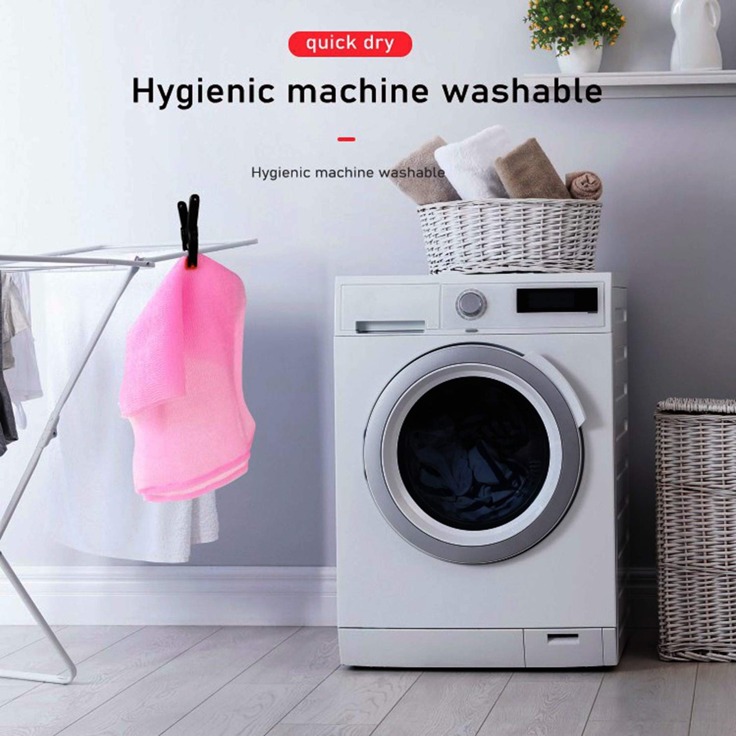 ARCH&M Japanese Beauty Skin Cloth (3 Pack) | Exfoliating Towel & Korean Body Scrubber for a Spa-Like Experience at Home (Navy-Blue x 3)