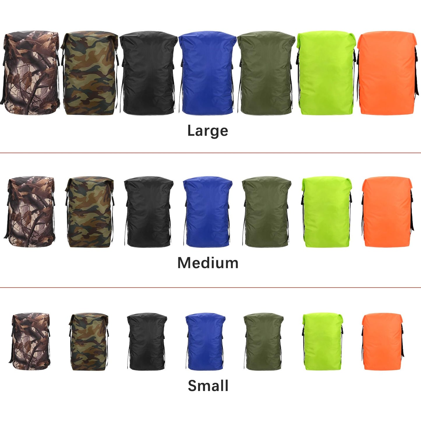 TIXIPEM Compression Stuff Sack [1PCS] - Waterproof Sleeping Bag Storage Sack 5L Use for Backpacking & Traveling & Hiking - [Army Green-17 x 9 in/ 42 x 23.5 CM] Space Saving Gear Bags