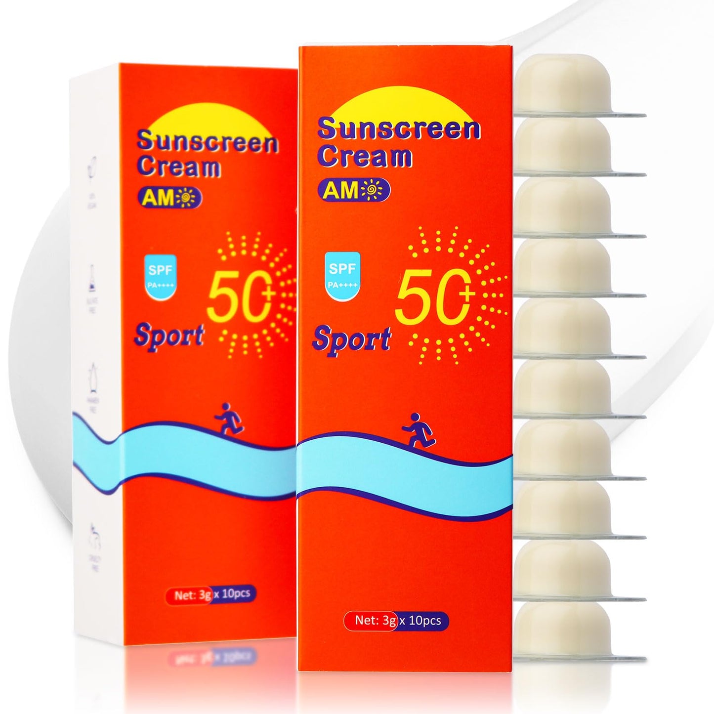 Nielies 20 Pods Mini Sunscreen Bulk – SPF 50 Travel Size Packets, Small Sunblock for Face & Body, Bulk Sunscreen for Vacation, Beach & Outdoor Use 20 x 0.12 FL OZ
