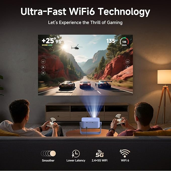 4K Outdoor Projector with Wifi and Bluetooth