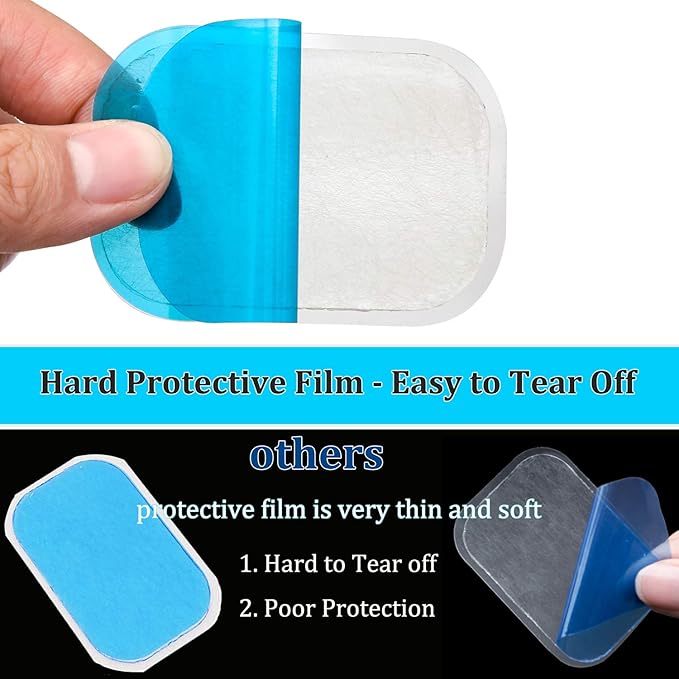 KASBEE ABS Gel Pads, 50PCS Muscle Stimulator Pads Replacement for Ultimate Muscle EMS Toner Abdominal Belt Belly Thigh Flab Arm Leg Waist Workout Trainer Machine