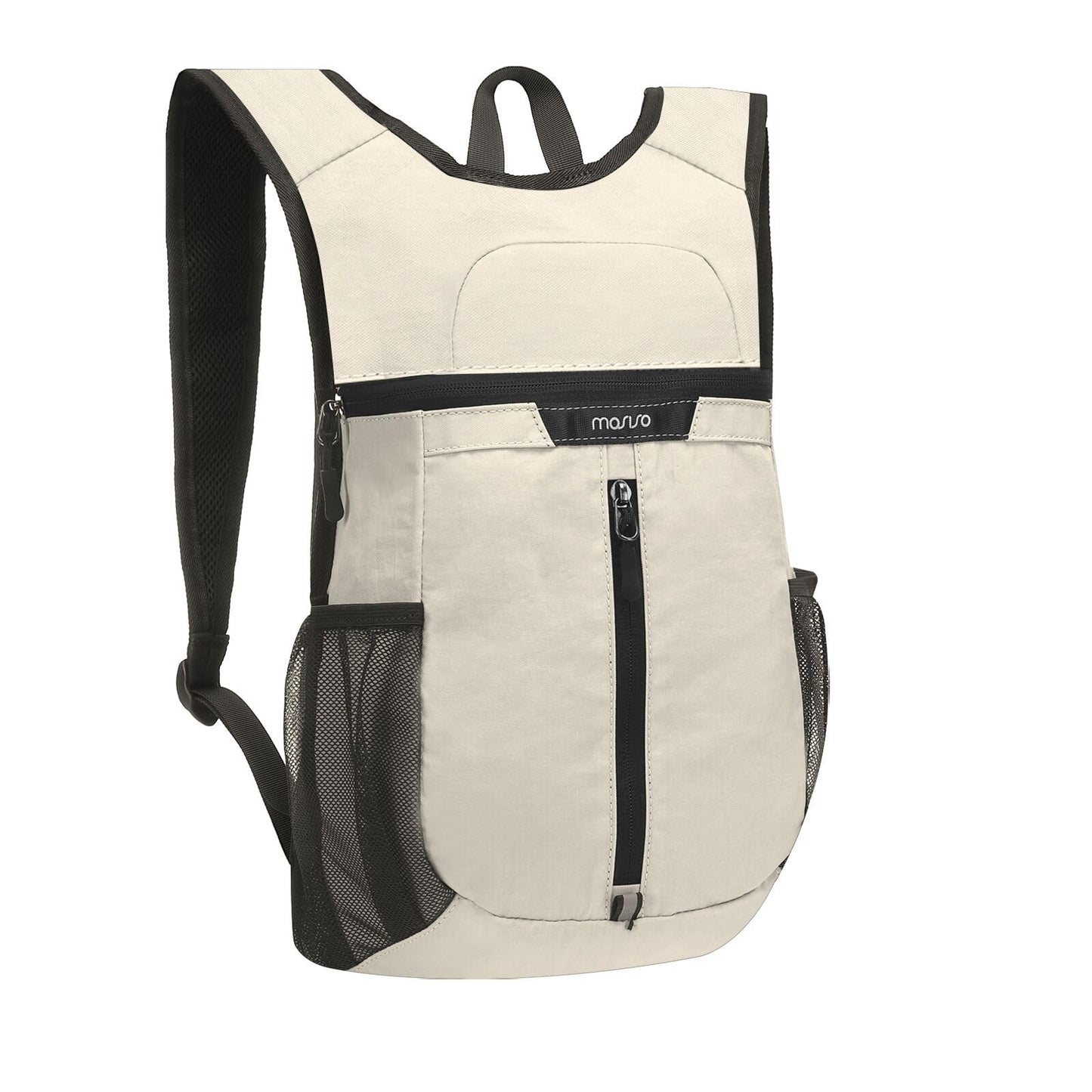 MOSISO 10L Lightweight Hiking Daypack Small Packable Travel Hiking Backpack, Foldable Shoulder Bag with Front Vertical Pocket, khaki