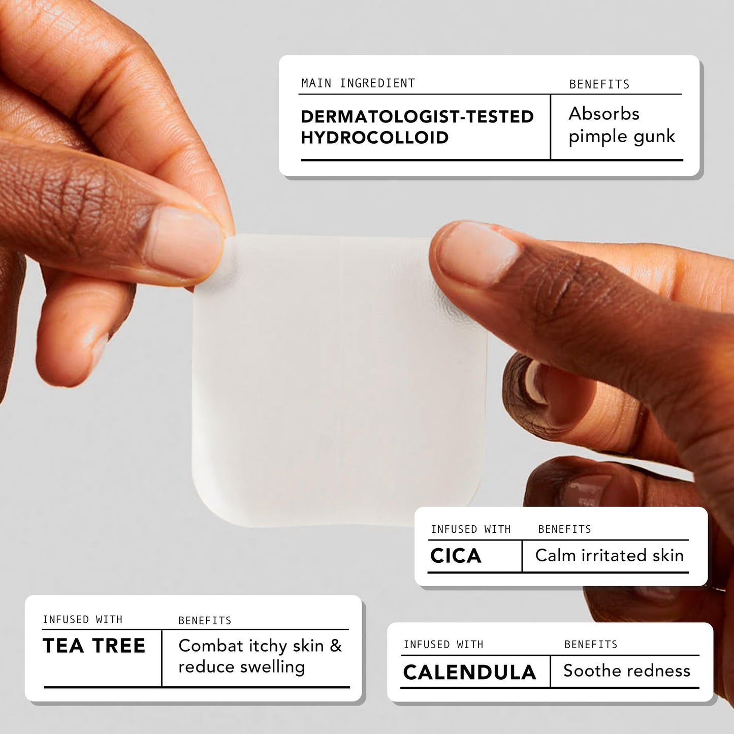 AVARELLE Acne Patches XL, Acne Cover Patch Large | Pimple Patches for Face Cheek & Nose (8 Count) | Large Hydrocolloid Acne Treatment with Tea Tree, Calendula, & Cica