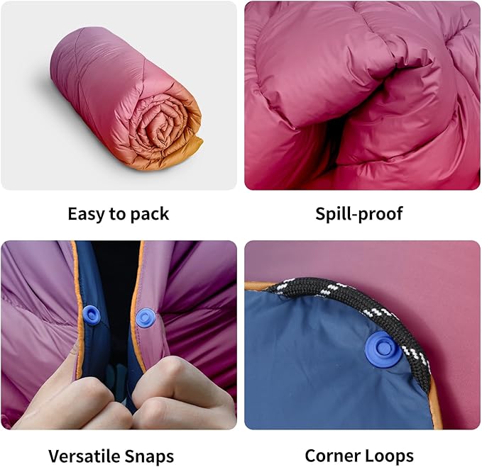 Camping Blanket, Puffy Blanket Lightweight Windproof Water Resistant for Outdoors,Hiking, Backpacking,Beach,Car,Picnic,Stadium