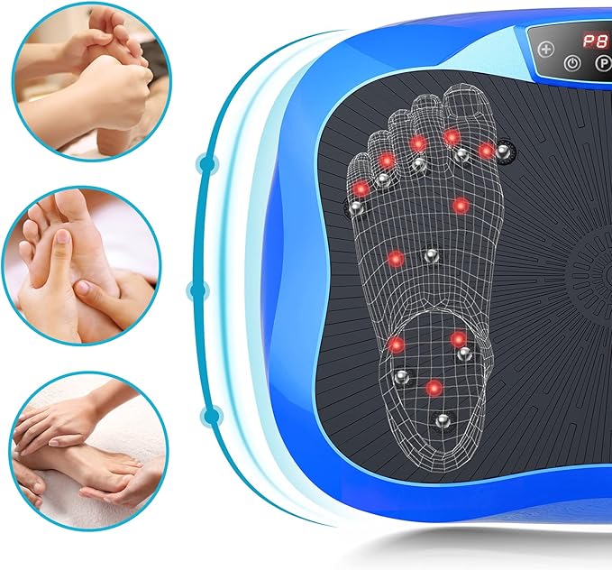 AXV Vibration Plate Exercise Machine Whole Body Workout Vibrate Fitness Platform Lymphatic Drainage Machine for Weight Loss Shaping Toning Wellness Home Gyms Workout