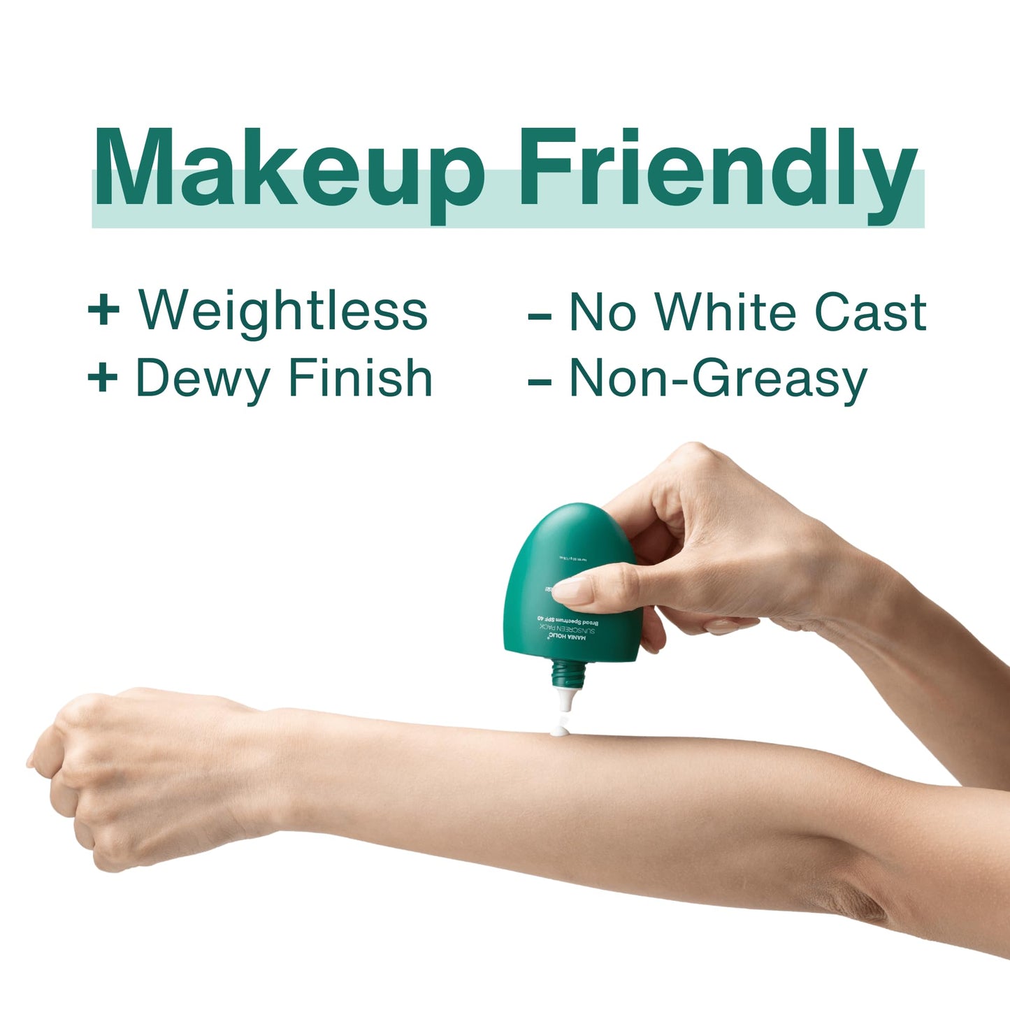 MANIA HOLIC Korean Sunscreen for Face SPF 40, No White Cast, Lightweight & Matte Finish, Makeup Primer, Non-Greasy Formula, Broad Spectrum UV Protection, Pore-Friendly, Korean Skincare,1.76 fl oz