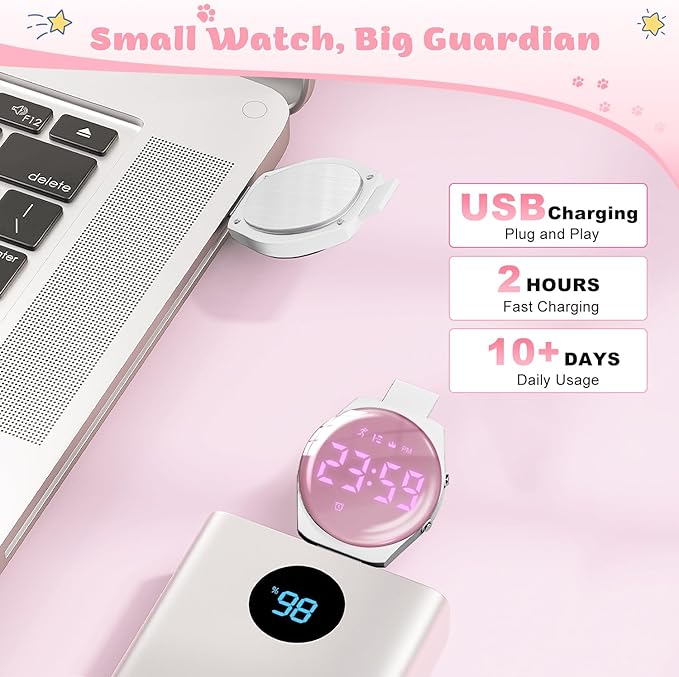 Kids Watches for Girls Boys Digital Sport Watch with Step Counter Pedometer Vibration Alarm Clock, No App Waterproof Fitness Tracker Kids Watch Boys Girls Teens Students Ages 5-16