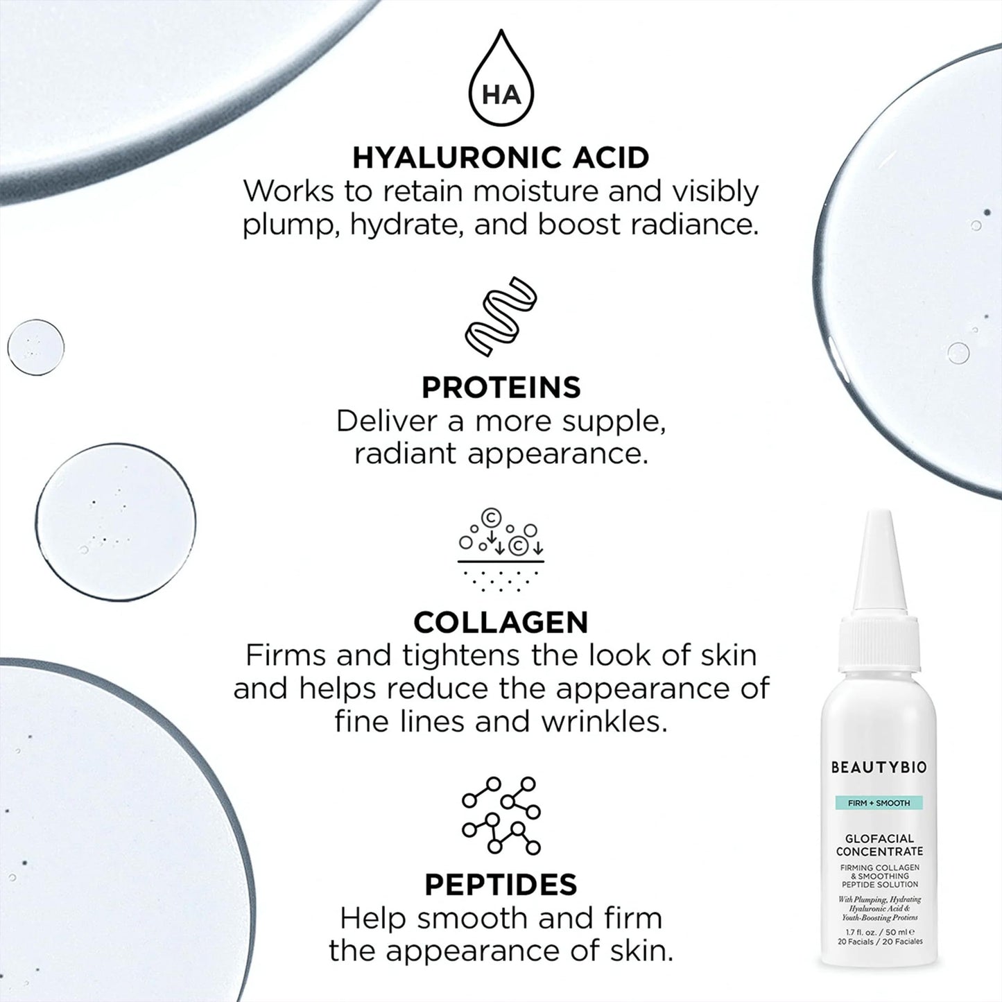 BeautyBio GLOfacial Hydro-Infusion Deep Pore Cleansing + Blue LED Clarifying Tool & Concentrates