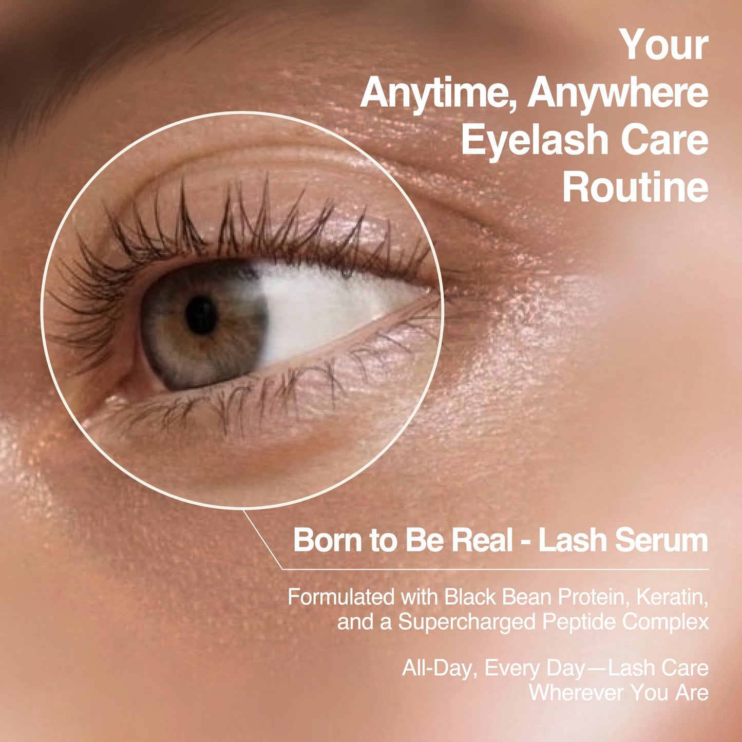 CHOSUNGAH BEAUTY Black Bean Keratin Lash Care Styler – Daytime Protein Lash Serum with Jelly Texture & Mini Brush for Daily Lash Conditioning, 0.3 Fl Oz (9ml)