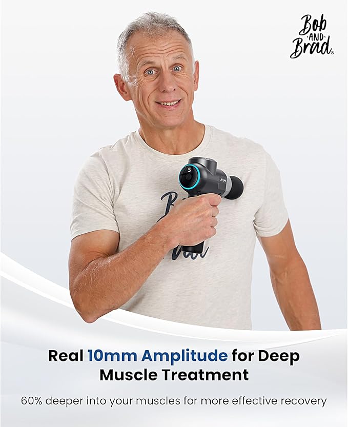 BOB AND BRAD C2 Plus Massage Gun with Heat, Deep Tissue Percussion Massager Gun, Muscle Massager, Electric Back Massagers for Professional Athletes Home Gym