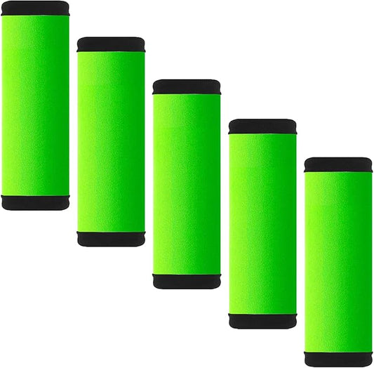 5pcs Neoprene Luggage Handle Wrap for Suitcase Identifier Luggage Makers Covers Wraps Travel Accessories - Fluorescent Green