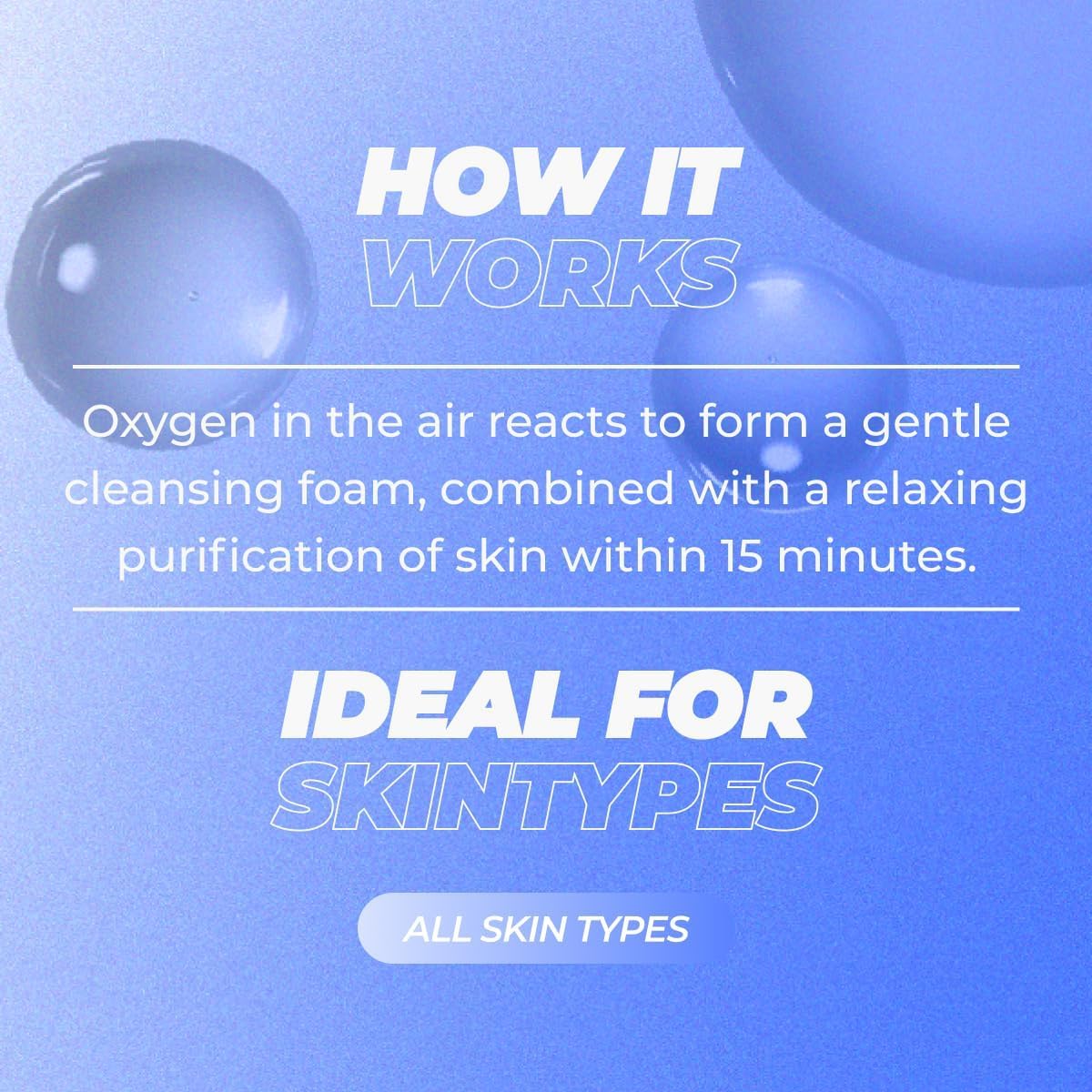 Vitamasques Blueberry Oxygenating Bubble Face Mask, Pore Cleanse and Detox, Deeply cleansing action, with bubbling fun (Pack of 3)