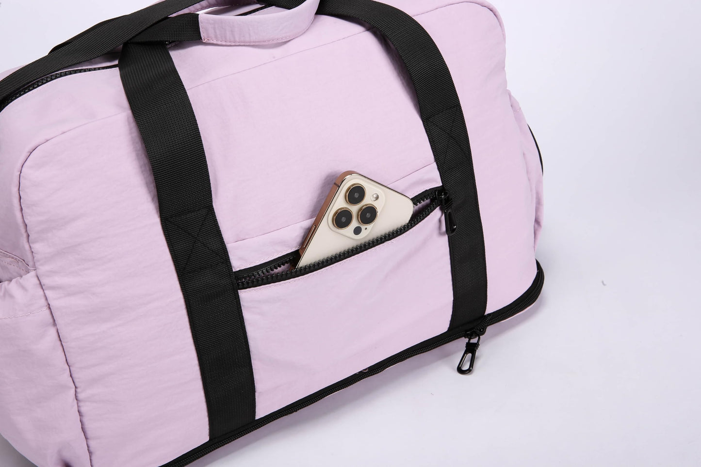 Large Capacity Folding Travel Bag, Expansion Travel Duffel Bag with Dry and Wet Separation, Portable Waterproof Carry on Bag Overnight Bag for Women and Man (Purple)