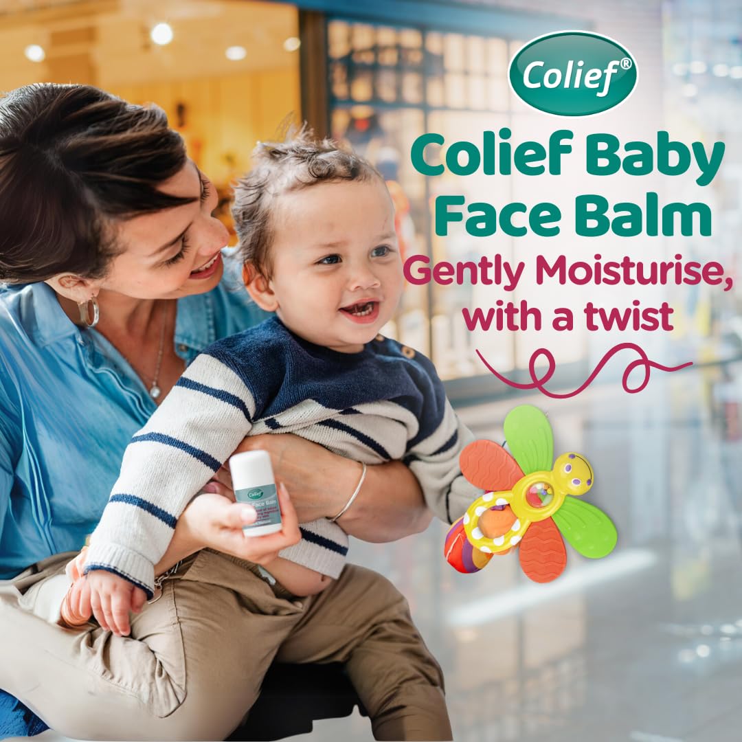 Colief Baby Face Balm Stick 30g | 100% Natural Shea Butter, Rosehip Oil, and Chamomile Coconut Oil | Gently Moisturise Baby's Dry & Sensitive Skin | for Babies from Birth