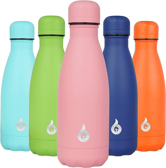 BJPKPK 12oz Insulated Stainless Steel Water Bottles Travel Sports Water Bottles,Light Pink