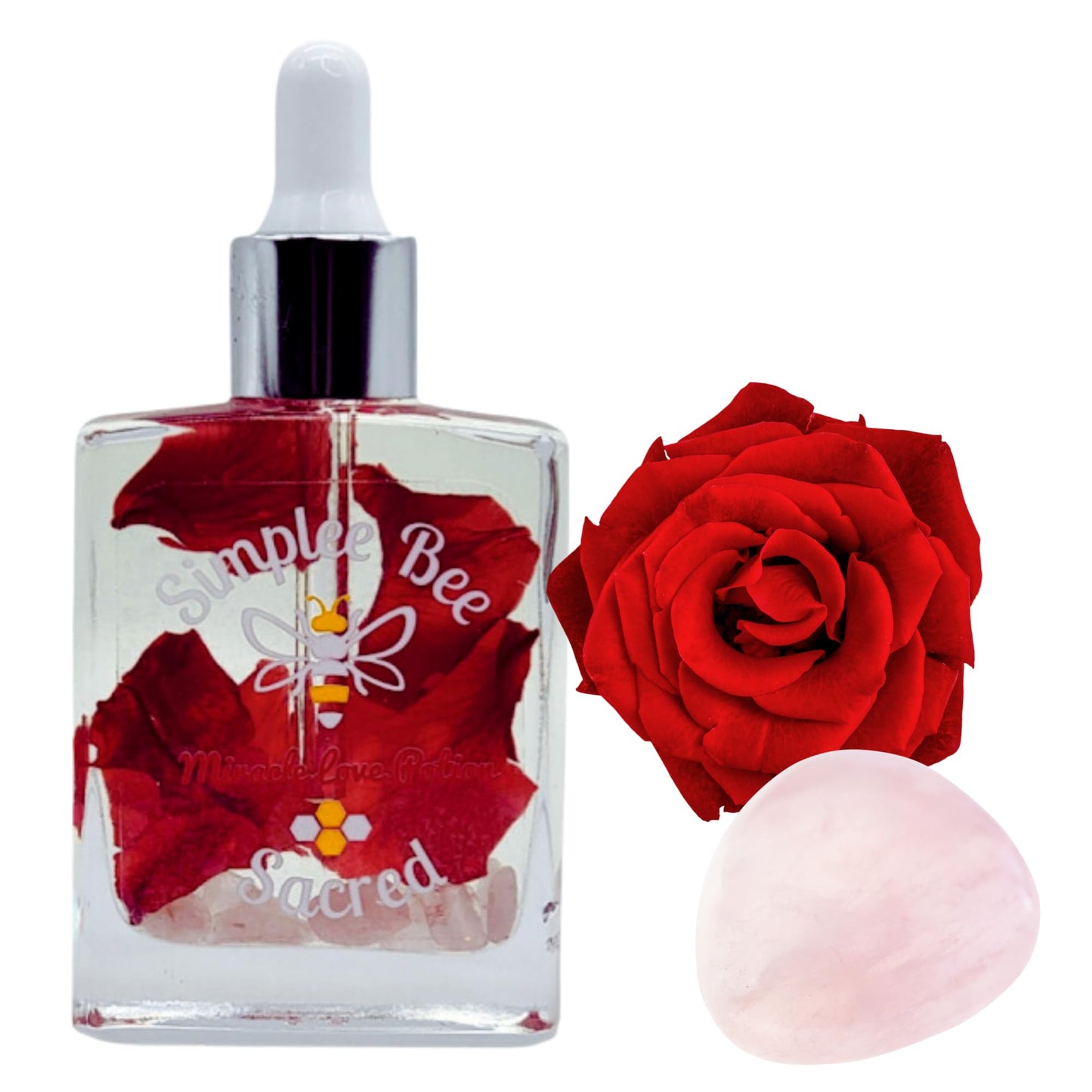 Simplee Bee Nourishing After Shower Oil for Self Care & Radiant Skin | Face, Body & Hair Oil | Body Oil Blend For Sensitive Skin & Anti- Aging | Travel-Size | Rose, Sandalwood & Geranium Scent